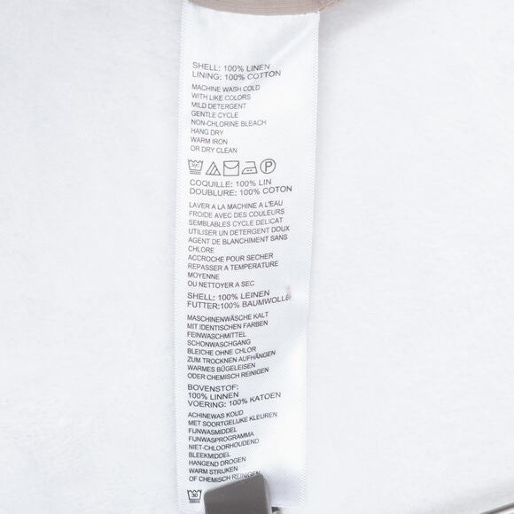 TOMMY BAHAMA Two Palms Fringed Linen Skirt Natural Flax Cruise Resort Vacation 6 - Picture 6 of 7